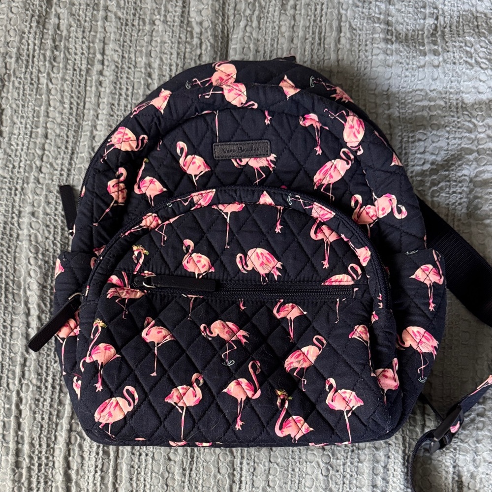 Vera Bradley Blue and Pink Flamingo Backpack